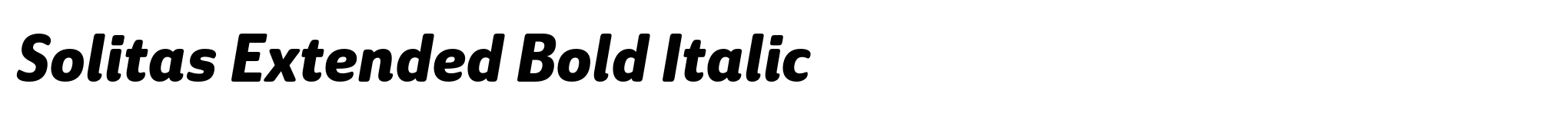 Solitas Extended Bold Italic image